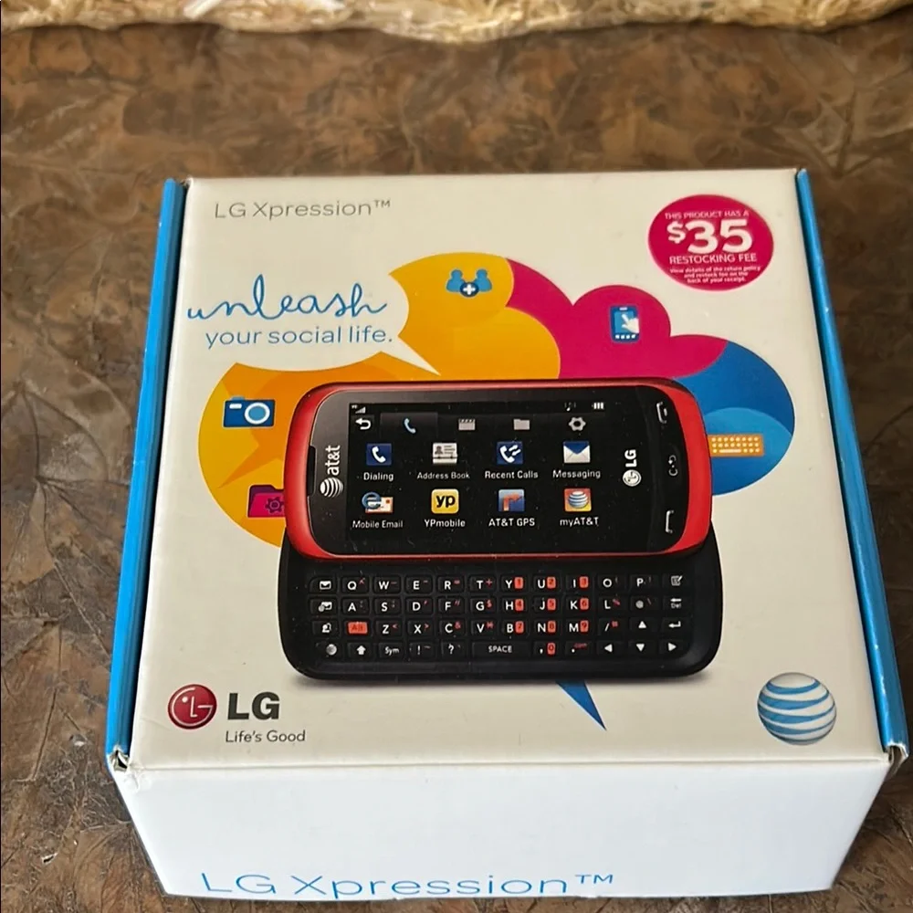 LG Xpression C395 Red Sliding Cell Phone